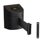 Crowd Control Warehouse - CCW Series WMB-220 Fixed Wall Mount Retractable Belt Barrier - 15 Foot, Black Belt with Black ABS Case, Crowd Control Barriers