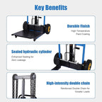 Hydraulic Material Lift Pallet Truck, Pallet Jack Table Cart with Swivel Casters and Cover, 450 Lbs Manual Forklift Material Stacker for Construction Warehousing and DIY Projects