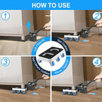 Furniture Dolly with Dual Groove Design: Furniture Sliders with 6 Wheels - for Various Types of Furniture Legs - for Moving Heavy Duty Sofa Bed - Load Capacity Up to 950lb