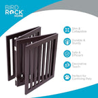 INTERNET'S BEST Dog Gate Indoor Freestanding Pet Barrier, Folding Wood Dog Fence, Extra Wide Doorway Puppy Gate, Indoor Animal Privacy Panel, Wooden Cat Fence - 4 Panel - 24", Espresso