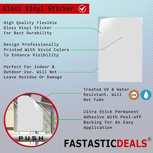 Caution Floor May Be Slippery When Wet Hazard Sign LABEL DECAL STICKER 9 inches x 12 inches