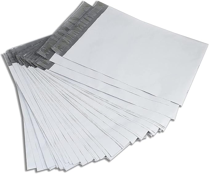 OausTect White Poly Mailers 10X13 inches,100 Pack Shipping Bags with Strong Self-sealing Adhesive Waterproof and Tear Proof for Clothing,Books