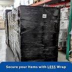 4 Rolls x 18 Inch x 1500 FT x 80 Gauge [Upgraded] Black Premium Stretch Wrap, Heavy Duty Shrink Film for Shipping, Moving, Sealing - Stronger & Thicker, Durable