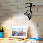 1200 Lumens Portable LED Clamp Work Light with 5ft 120V AC/60Hz Power Plug, Lightweight Design, Suitable for Wet Location, 10 Watts, 5000K Daylight, ETL Certified, 4pack