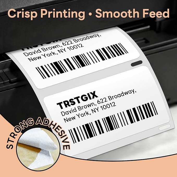 Compatible DYMO 30334 (2-1/4" x 1-1/4") Direct Thermal Multipurpose Labels, Barcode/FNSKU Address Stickers Replacement for DYMO LabelWriter 450, 4XL, Rollo, Zebra (12 Rolls / 12000 Labels), TRSTGIX