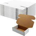 7x4x2 inch Shipping Boxes, White Corrugated Cardboard Box Literature Mailing Shipping Packaging Recyclable Storage Boxes and Craft Gifts Giving Products Business White Box Set of 25 (7''x4''x2'')