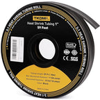 TKDMR 59 Ft 1" Heat Shrink Tubing - 3:1 Ratio Marine Grade Heat Shrink,Wire Cable Adhesive Lined Tube Insulation Seal Against Moisture Corrosion and Air Leakage.Black