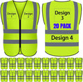 BeautyWill Custom Logo Safety Vest S,M,L,XL,2XL,3XL,4XL Personalized Safety Vest High Visibility Apparel