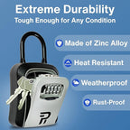 RUDY RUN Key Lock Box for Outside - Realtor Lockbox for House Keys Outdoor - Combination Key Hiders to Hide a Key Safe Storage