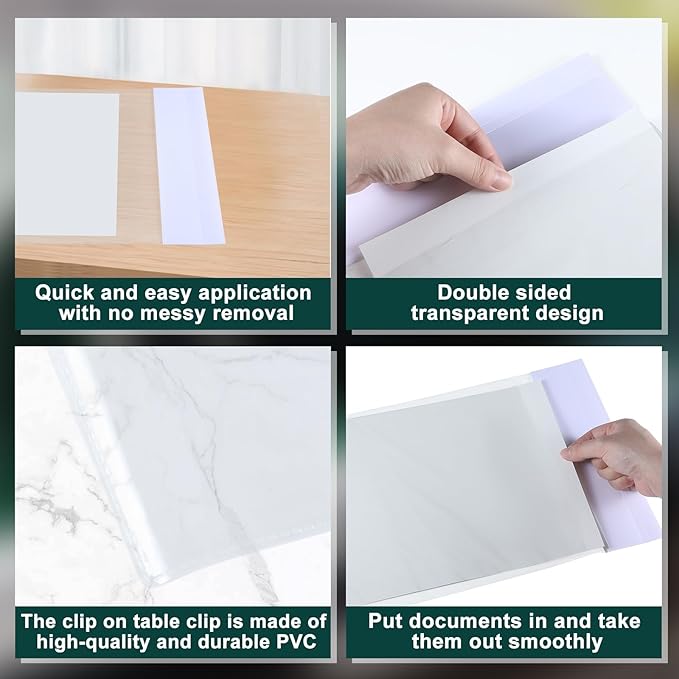 100 Pack Clip on Window Form Holder Buyers Guide Window Hangers Buyers Guide Holder Sleeves 9 x 13 Clear Plastic Pouch Form Hangers for Car Dealership Supplies