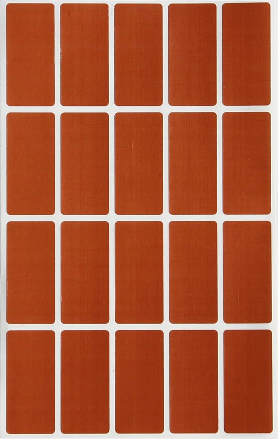 Royal Green Rectangular Brown Color Coding Stickers 1.57 inch x 0.75 inch (40mm x 19mm) - 1000 Pack