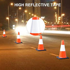 OrangeStar 8Pack 18" Orange Traffic Safety Cones, PVC Parking Cone Construction Cones w/Reflective Collar Heavy Duty Rubber Base for Driving Practice, Parking Lots and Roadwork