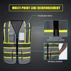 AYKRM Custom Logo Personalised Printed High Visibility Reflective 2 two tone work construction Safety Vest