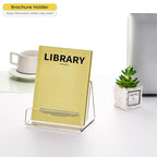 Acrylic Brochure Holder 5x6 Inch,Clear Pamphlet Holder Display Stand for Trifold 4&5&6 Inch Flyers,Pamphlets,Booklets,Menu,Leaflets for Office,Home,Store,1 Pack,A5
