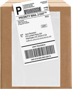 1000 Count 6.5" x 10" Shipping Label Envelopes, Clear Packing List Pouches with Self-Adhesive Back, Top Loading for Shipping Labels Sleeves, for Packing Slips, Labels Invoices & Paperwork. GPI