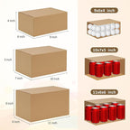Eupako 30 Pack Small Shipping Boxes Assorted Sizes, 9x6x4 & 10x7x5 & 11x6x6 10 PCS Each Mailing Boxes, Brown Corrugated Box Mailers, Cardboard Boxes for Packaging Small Business