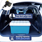 Cargo Straps for Car Trunk – Self-Retracting Tie-Down Straps – 2-Point Ratchet Tie-Down Straps with Hooks – Heavy-Duty Car Straps for Cargo Organization and Storage – for SUVs, Hatchbacks