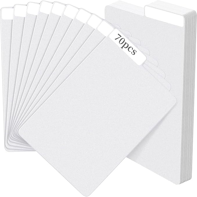 70 Pieces Comic Book Dividers with Tabs,Patient Divider Cards,Card Dividers Comic Book Boards for Storage Boxes 11.22 X 7.24 Inche