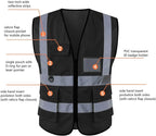 Tydon Guardian Reflective Safety Vest for Women Men High Visibility Security With Pocket Zipper Front Meet ANSI/ISEA Standard