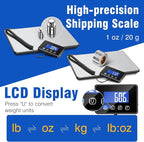Shipping Scale, 660 lb / 1 oz High Accuracy Digital Scale for Packages with Hold, Tare Function, Postal Scale for Small Business, Luggage, Home Use (Battery & Charging Cable Include)