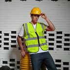 BeautyWill Custom Safety Vest Logo Class 2 High Visibility Reflevtive Vest Outdoor Protective Workwear