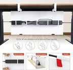 Univivi No Drill Under Desk Cable Management Tray, 36" Cord Organizer for Table, Clamp/Screw Mount Desk Cable Management, Premium Fabric Cable Management Tray for Office, Home