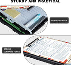 Heavy-Duty Plastic Storage Clipboard with Pen Holder, Low-Profile Clip, Clipboard Folder for Teachers and Offices