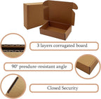 Shipping Boxes 8x5x2 inch 50 Pack,Brown Corrugated Boxes Mailer Packaging for Mailing Small Business，E-Commerce Gift Boxes for Wrapping Present Moving Storage Heavy Duty Recycled Cardboard Boxes