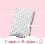 6x9 Designer Poly Mailer 100 Pack Heavy Duty Waterproof Self Seal Shipping Bags for Small Business Large Mailing Envelopes Bulk Tear Resistant Packaging Preppy Hearts