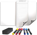 Magnetic White Board for Fridge - 8'X12' Dry Erase Board with 6 Markers - Refrigerator Magnet