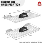 Ultrawall Wall Mounted Storage Shelf for Garage, 4 Pack Metal Shelf Rack, Heavy-Duty Wall Organizer Shelves Suitable for Shop, Shed, Garage 23.5inch x 12inch(White)