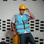 BeautyWill Custom Safety Vest Logo Class 2 High Visibility Reflevtive Vest Outdoor Protective Workwear