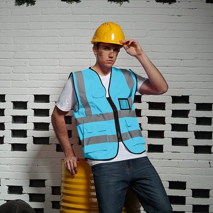 BeautyWill Custom Safety Vest Logo Class 2 High Visibility Reflevtive Vest Outdoor Protective Workwear