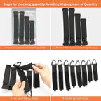 Extension Cord Organizer(8 Pack), Extension Cord Holder for Garage Organization and Storage, Heavy Duty Storage Straps for Cables, Hoses and Ropes, with Triangle Buckle for Hanging, Design Patent