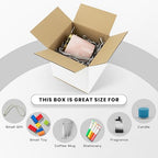 Golden State Art 6x6x6 Inches White Shipping Boxes 28 Pack, Corrugated Cardboard Box for Small Business Mailing Shipping and Storage