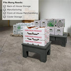 PolyMight Heavy-Duty Plastic Poly Dunnage Rack for Warehouses and Commercial Industrial Storage 36" x 22" x 12" with 1200 lb Capacity | For Wareshouse, Storage, and Merchandising