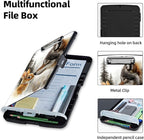 Clipboard with Storage Box & Pen Holder,Heavy Duty Clip Boards 8.5x11 for Nursing,High Capacity,School & Office Supplies,Wolf Rabbit Forest
