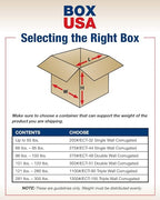 BOX USA Shipping Boxes 4"L x 4"W x 12"H, 25-Pack Tall Corrugated Boxes for Shipping, Packaging, Moving, Storage Box for Home or Business, Strong Wholesale Bulk Boxes