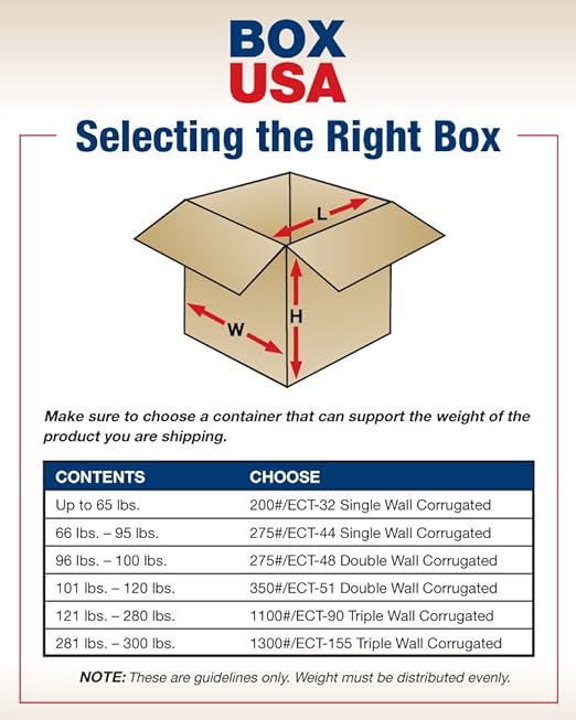 BOX USA Shipping Boxes 18"L x 6"W x 4"H 25-Pack Long Corrugated Boxes for Moving, Shipping, Mailing, Packing, Packaging and Storage
