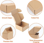 PHAREGE 4x4x2 inch Shipping Boxes Bulk 100 Pack Brown, Tab Lock Tuck Top Mailer Boxes for Packaging Small Business, Small Cardboard Gift Boxes for Wrapping Mailing Present