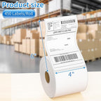 32 Rolls 4x6 Direct Thermal Shipping Labels 450 Labels/Roll Compatible with Zebra 2844, 2843, 2844z Eltron, Address Labels for Logistics E-Commerce Mailing Warehouse Thermal Labels for FBA USPS
