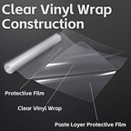 Lypumso Clear Vinyl Wrap Tape, Car Door Edge Guard Door Sill Protector, Transparent Paint Protection Film for Most Cars Rearview Mirror Handle Bumper Window Stair (Clear, 1ft x 10ft)