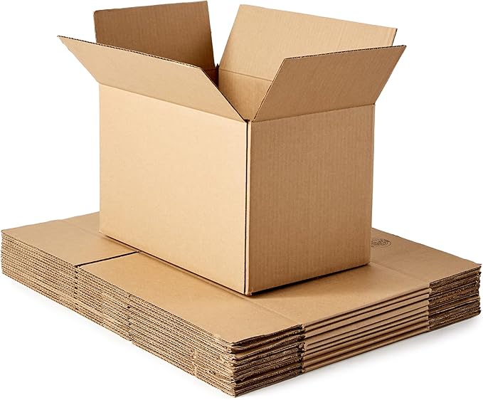 Amazon Basics Cardboard Moving Boxes, 15 Pack, Small, Brown, 16" x 10" x 10"