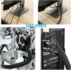 Summer Ready 2-Pack Split Sleeving Cable Protector (5FT, 5/8") - Chew Resistant Pet Proof Cord Cover for USB Power Audio Video, Home Office & Gaming Wire Loom - Black