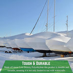 FPS Polyethylene Shrink Wrap - 7 mil Boat Shrink Film for Heat Gun, Industrial Protection and Storage, White, 20' x 75'