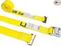 US Cargo Control E-Track Cam Buckle Straps (20-Pack), 2 Inch x 12 Foot E Track Straps with Cam Buckle and Spring E-Fittings, 2,500 LBS Break Strength, Easy-to-Use Tiedowns in Vans and Trailers