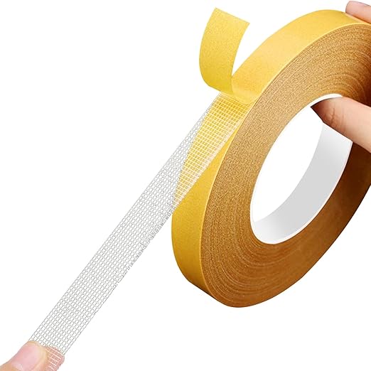CHENYA Double Sided Tape Heavy Duty,0.39" X 66 Ft,Strong Carpet Tape with Fiberglass Mesh,Super Sticky Clear Two Sided Tape for Mounting Crafts,Carpet,Picture,Wallpaper,Balloon