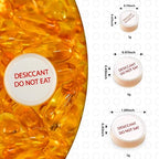 1 Gram 2000 Pack Silica Gel Desiccant Canister,Orange to White Indicating Desiccants Capsules, Moisture Absorbers for Food Storage, Food Grade Desiccant Dehumidifiers