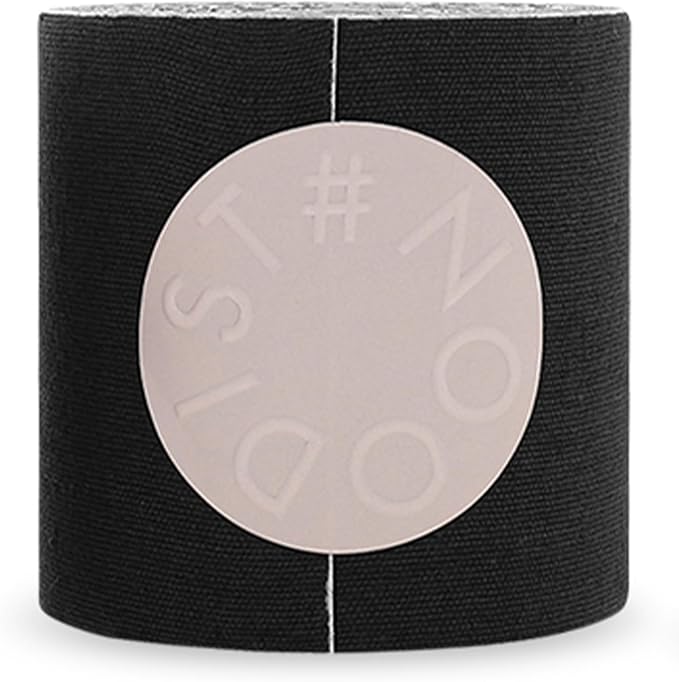 NOOD New York Shape Tape 4" Wide Adhesive Shaping, Lifting & Waterproof Hemp Breast Tape, Black Onyx, 4 in.