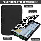 Clipboard with Storage,Storage Clipboard with Pen Holder,Heavy Duty Plastic Storage Clipboard with Low Profile Clip, Clipboard Folder, Teacher Must Haves, Office Supplies,Cute Cow